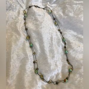 Vintage Long Beaded Chain Fashion Necklace